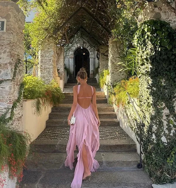 Avie | Ruffle Strapless Maxi Dress