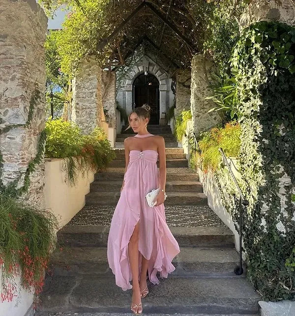 Avie | Ruffle Strapless Maxi Dress